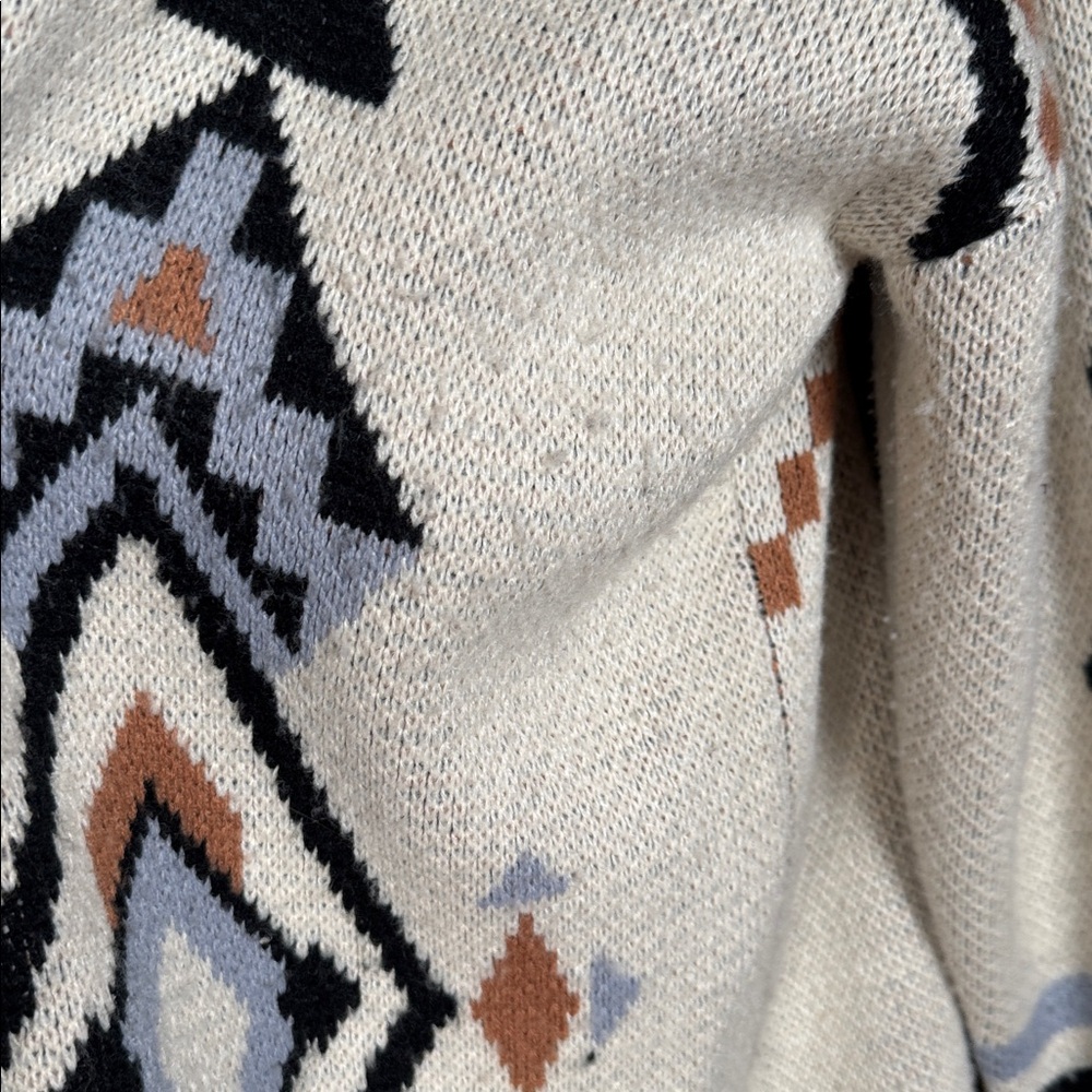 Blue B Collection Geometric Patterned Open Cardig… - image 5